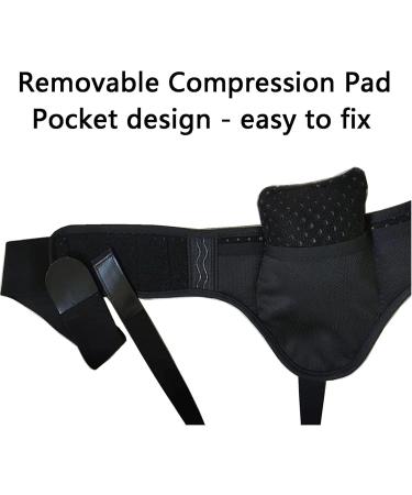ZWEBY Hernia Belt for Men | Inguinal Hernia Support Truss with Removable Compression Pads - Left & Right Side Hip Belt - Buy Online on GoSupps.com