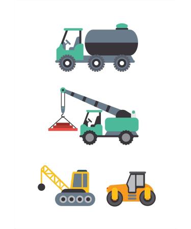 Shop Heaven Sugar Premium Wall Pictures Set for Kids - A4 Children's Room Decor | Vehicle & Fire Engine Posters - Buy Online on GoSupps.com