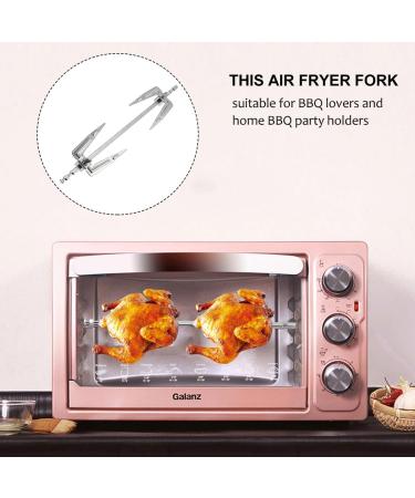 BESPORTBLE Rotisserie Meat Forks for Most Grills Stainless Steel Rotisserie Spit Barbecue Fork Chicken Skewers Forks for Patio Camping Kitchen Grill Supplies - Buy Online on GoSupps.com