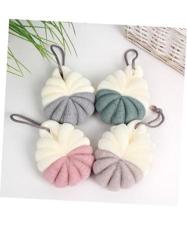 FOMIYES 4pcs Bath Ball Shower Scrubber Sponges | Premium Body Wash Loofah & Bubble Maker | Ideal for Relaxing Bathing Experience - Buy Online on GoSupps.com