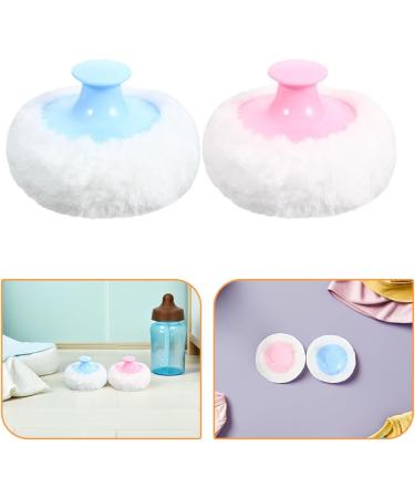 VANZACK Lot de 6 Houppettes Douces pour B b Applicateurs en Peluche Bleu Ciel et Rose pour Poudre Corporelle Ensemble Portable pour Soin Peau Change et Voyage - Buy Online on GoSupps.com