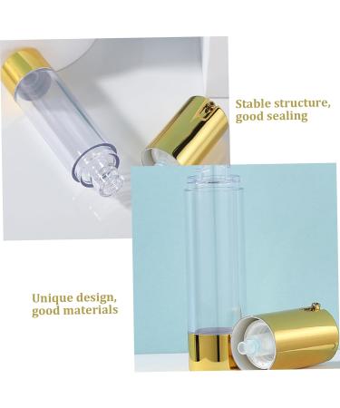 Airless Travel Bottles Set - 3Pcs 15ml/30ml/50ml Refillable Transparent Containers for Toner Lotion Serum | Portable & Sealed Travel Spray Bottles - Buy Online on GoSupps.com