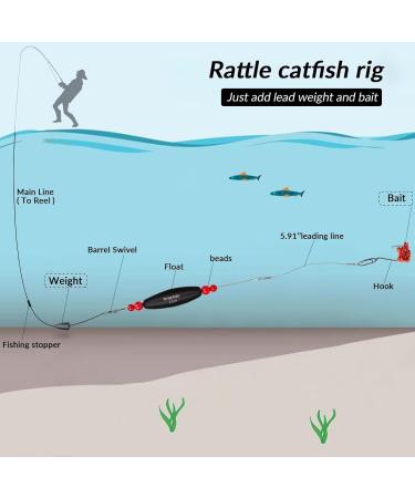 THKFISH Fishing Floats Set - 4 Pieces Catfish & Pike Rattle Rig - 2.5in & 3in Black for Enhanced Fishing Success - Buy Online on GoSupps.com