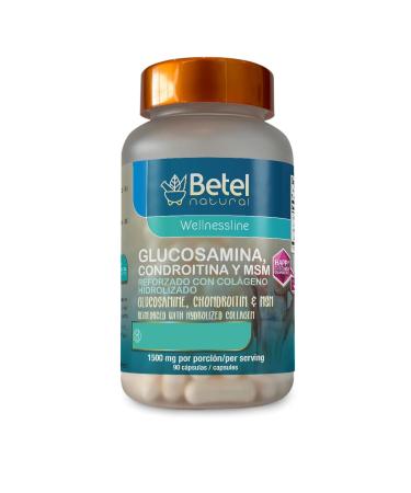 Betel Natural Premium Glucosamine Collagen Healthy Collagen and MSM - 90 Capsules