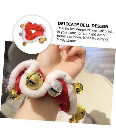 FRCOLOR 1pc Christmas Hair Tie Holiday Scrunchies Hair Jewels for Women Scrunchies with Bell Decorative Rubber Band Kids Scrunchie Hair Ring Bell Shaped Miss Red Coral Fleece - Buy Online on GoSupps.com
