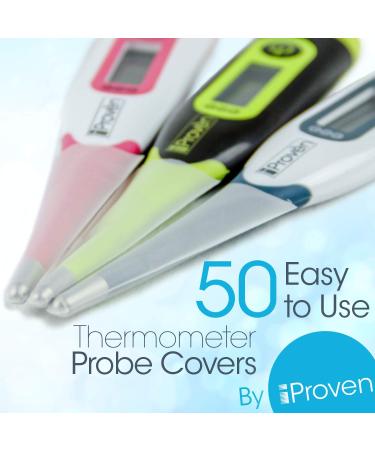iProven Disposable Probe Covers - 50 Count for Oral and Rectal Thermometers | iProven PC-111 - Buy Online on GoSupps.com