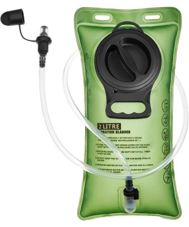 Zacro drinking bladder 2l drinking bags water bag for backpack hydration bladder dust dust and antimicrobial BPA-free water bladder portable drinking bag for outdoor hiking camping running cycling green