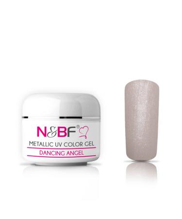 N&BF Metallic UV Gel 5ml |Dancing Angel (beige) |Colorgel metallic |Metal effect gel medium viscos |Made in EU |Nagelgel metal look |Color gel without acidity + self -smoothing for nail art