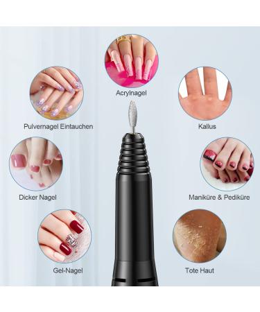 Buy Weyi Nail Miller Set - Electric Nail File & Grinder Low Vibration Professional Manicure Device with 6 Drilling Sleeves 20 000 RPM | International Shipping - Buy Online on GoSupps.com