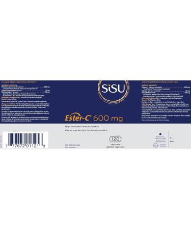 Ester C 600mg +Bioflavonoids (120Capsules) Brand: Sisu - Buy Online on GoSupps.com