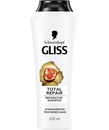 Gliss Total Repair Shampoo (250 ml) Hair Shampoo with Liquid Keratin & Flower Nectar Care Shampoo for Dry and Damaged Hair Reduces Hair Breakage