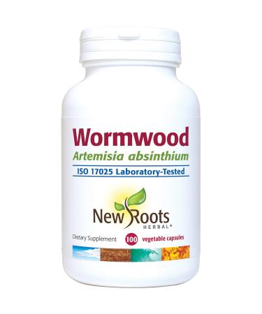 NEW ROOTS HERBAL Wormwood (100 Veg Caps) - Appetite Digestion and Intestinal Balance Support - Non-GMO & Gluten Free