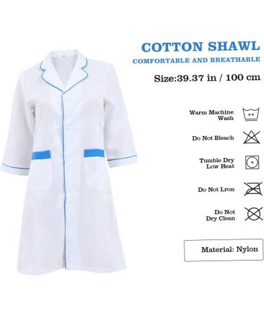 FRCOLOR Beautician Overalls White Work Shirts Hot Dyeing Work Clothes for Women Hairdressing Cape White Formal Dresses for Women Women's Formal Gown Salon Work Clothes Kimono Simple Nylon 85x44cm White - Buy Online on GoSupps.com