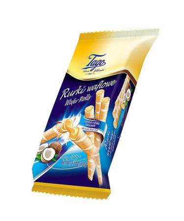 Tago Wafer Rolls Packs Assorted Flavors 150g (12 Coconut Cream) Coconut Cream 12