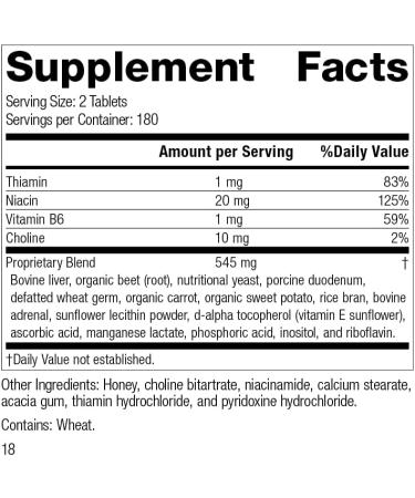 Standard Process Cataplex B - Whole Food Formula for Heart Health & Metabolism - 360 Tablets - Buy Online on GoSupps.com