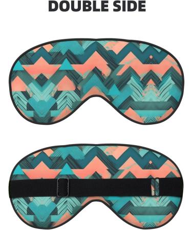 Buy Coral & Teal Arrows Print Unisex Sleep Mask | Double-Sided Eye Mask for Sound Sleep & Skin Care - Buy Online on GoSupps.com