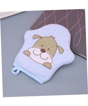 Healeved 4pcs Cartoon Bath Wipes Set - Soft Reusable Bathing Gloves Cleaning Mittens & Loofah for Kids | Body Puppet Back Washer - 15x13cm - Buy Online on GoSupps.com