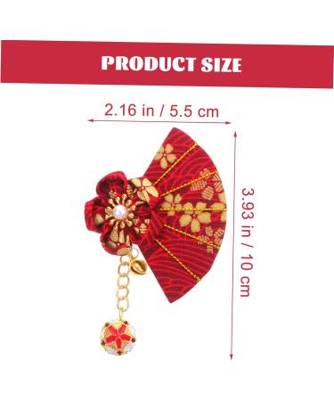 minkissy 2 Pairs flower design hair clips kimono cute sector Cherry blossoms Accessories hairpin Costume clothing kids hair accessories kids barrettes for hair Japan accessories - Buy Online on GoSupps.com