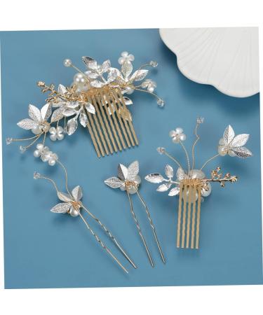 Didiseaon 2 Sets Hair Accessories Flower Decor Rhinestone Hair Clip Bridal Hair Clip Rhinestone Wedding Hair Comb Bridal Headpieces for Wedding Wig Combs Zinc Alloy Flower Head Women's Pearl - Buy Online on GoSupps.com