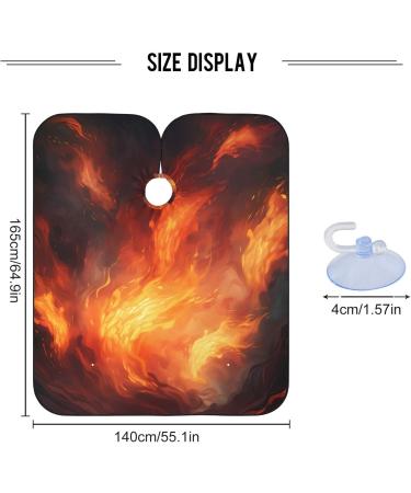 Waterproof Barber Cape - Fire Pattern & Cheetah Haircut Bib for Men & Women | Durable Unisex Hair Cutting Cape - Buy Online on GoSupps.com