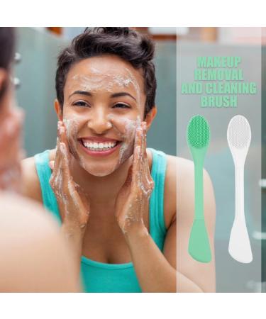 Zokjsw 2 in 1 Silicone Face Mask Brush & Scrubber | Ideal for Blackhead & Makeup Removal | Facial Cleansing Tool for Mud & Clay Masks - Buy Online on GoSupps.com