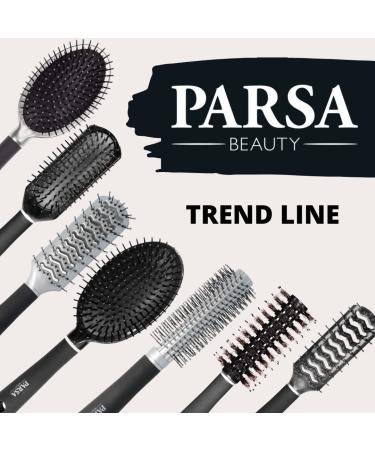 Parsa Beauty Trend Line Round Hairbrush - Black Mixed Bristles for Volume & Abundant Blow-Drying - Tangle-Free Design - Buy Online on GoSupps.com