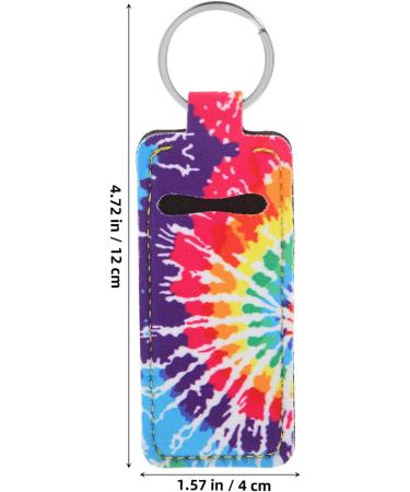 POPETPOP Lipstick Keychain Set - 5pcs Portable Neoprene Lip Balm Holders | Clip-On Rainbow Sleeve for Easy Access - Shop Now - Buy Online on GoSupps.com