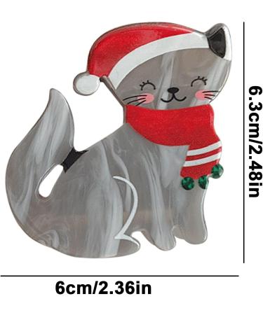 Cat Hair Clips for Girls - Cat Shaped Claw Barrette with Strong Hold No Pull | Long Hair Hairpin Hair Accessories for Shopping Outgoing Travel Parties Dating Shakven Gray - Buy Online on GoSupps.com