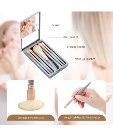 Travel Makeup Brush Set | Mini Eye Shadow Kits | Soft Brushed Professional Cosmetic Tools - Sky Blue - Buy Online on GoSupps.com