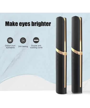 Electric Eyelash Curler High Temperature Long Lasting Eyelash Permer Heated Curler with Curved Brush Head USB Charge Eyelash Perming Tool for Women Men - Buy Online on GoSupps.com
