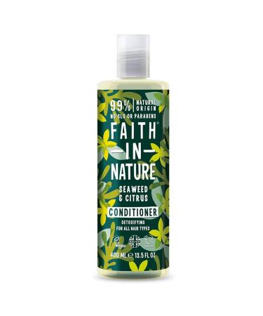 Faith In Nature Natural Seaweed & Citrus Conditioner Detoxifying Vegan & Cruelty Free No SLS or Parabens for All Hair Types 400ml Seaweed & Citrus 400 ml (Pack of 1) - Buy Online on GoSupps.com