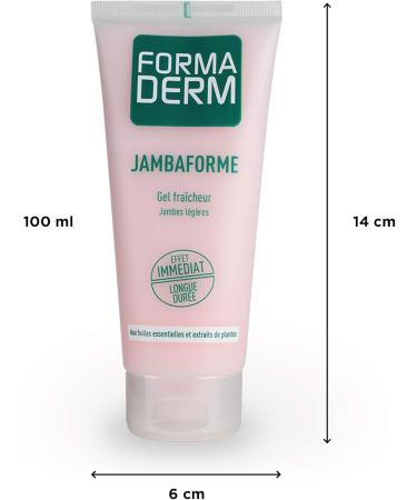 Formaderm - Gel Jambaforme - Soulage les Jambes Fatigu es - Effet Froid Imm diat et Longue Dur e - Gel Jambes Lourdes au Menthol Huiles Essentielles et Extraits de Plantes - Tube de 100ml 100 ml (Lot de 1) - Buy Online on GoSupps.com
