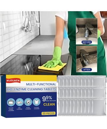 KUIRUNRX Multifunctional Cleaning Tablets Organic Multifunctional Cleaning Tablets For Kitchen Cleaning Removing Rust and Stains (30 Pieces) - Buy Online on GoSupps.com