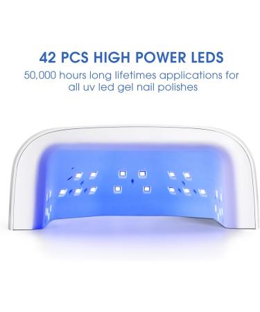 Rechargeable 60W UV LED Nail Lamp - Professional Gel Nail Light with Auto Sensor 4 Timer Settings & LCD Display | Perfect for Nail Art - Buy Online on GoSupps.com