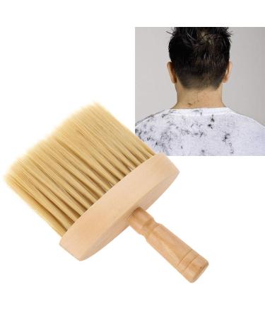 Neck Face Duster Brush Hair Cleaning Tool Made of Solid Wood Material Easy to Sweep Dust or Hairs Great for Cleaning Left Hair Suitable for Salon and Personal Use