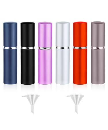 SwirlColor Perfume Atomizer Refillable 6ml Empty Perfume Atomizer Portable Mini Perfume Atomizer for On the Go 6 Pieces