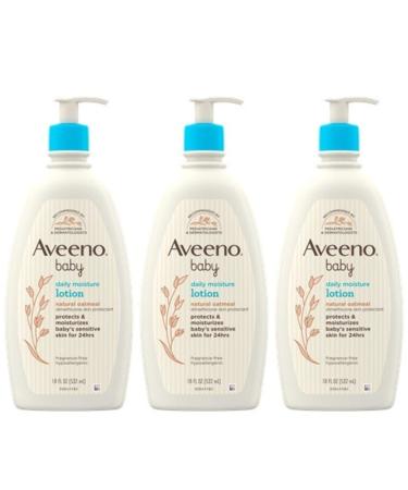 Aveeno Baby Aveeno Baby Daily Moisture Lotion With Colloidal Oatmeal & Dimethicone, 3 X 18 Fl. Oz, 54.0 Fl Oz (Pack of 3)