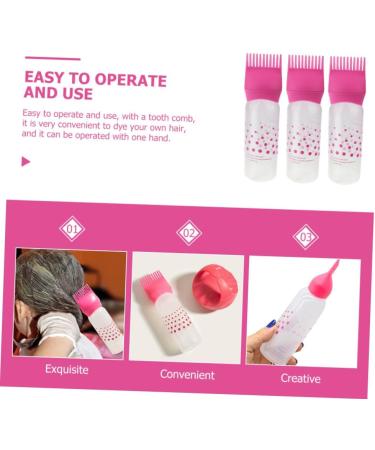 Homoyoyo Flacon Applicateur Peigne Pour Coloration Cheveux 3 Pi ces Taille Moyenne Rose Distributeur Pression Pour Soin Capillaire Outil Pratique Pour Utilisation Maison - Buy Online on GoSupps.com