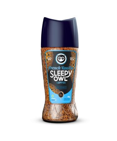 Sleepy Owl French Vanilla Premium Instant Coffee | 100 % Arabica | Technologie Microground | Ready in Seconds | Makes 50 tasses | 100 g Vanille fran aise 100 g (Lot de 1)