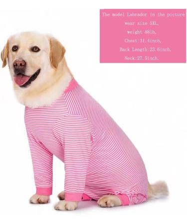 YeaPeeto One-Divider Pajamas for Large & Medium Dogs | Relaxation Hair Loss & Allergy Protection | Anti-Lick Wound Cone Alternative (5XL Pink) - Buy Online on GoSupps.com