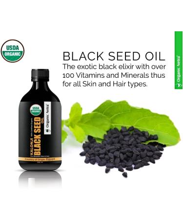 Organic Netra Pure Certified Organic Black Seed Kalonji Oil for Skin & Hair Retains Shine and Moistures Skin to Help Hair Growth Enrich Skin 100ml - Buy Online on GoSupps.com