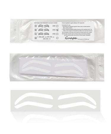 Disposable Eyebrow Design Stencils & Tint Stickers - 10 Pairs for Perfect Brow Shaping - International Shipping Available - Buy Online on GoSupps.com