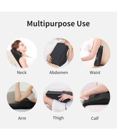 Omassa Neck Massager with Heat | 3D Shiatsu Massage Device for Back Neck & Legs | Pain Relief Gift for Men & Women - R8 Black - Buy Online on GoSupps.com