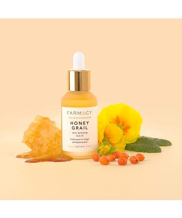 Farmacy Honey Grail Hydrating Face Oil Moisturizer - 1 Fl Oz - Rosehip & Sea Buckthorn Oil - Dry Skin, Fine Lines & Wrinkles - Buy Online on GoSupps.com