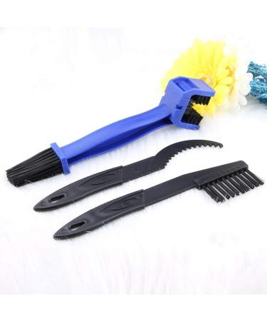 Bike Chain cleaner tool Motorcycle Set  OIBTECH Durable Bicycle Chain Gears Maintenance Cleaning Brush Kit for All Type Chain Gears(3 Kinds) Blue