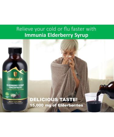 Immunia Elderberry Syrup Helps Strengthen The Immune System. Elderberry Concentrate with Elderflower Thyme and Peppermint. No Sugar Added. Delicious Taste. 24 Days/Bottle. (1-Pack) 1 Count (Pack of 1) - Buy Online on GoSupps.com