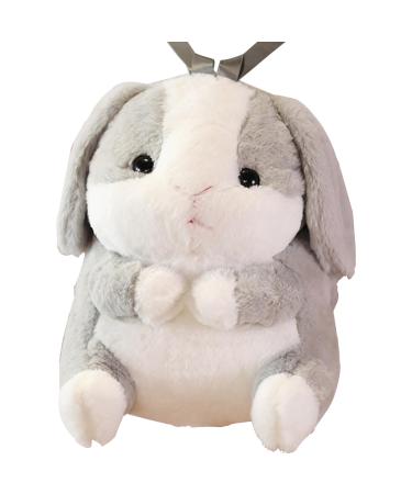 Hot Water Bottle Covers Only Soft Plush Animal Hot Water Bottle Backpack with Strap Warm Cute Hot Water Bag Cover Rabbit Hot Water Bottle