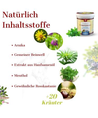 Swissmedicus Horse Balm with 25 Herbs - Extra-Strong Cooling Relief for Muscles Joints & Back - 500ml (1 Pack) - Buy Online on GoSupps.com