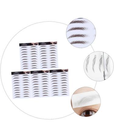 Balacoo 5pcs Eyebrow Stickers Black Stickers Fake Eyebrows Imitation Eyebrow Sticker 4d Shaping Plate 21x15cm Brown - Buy Online on GoSupps.com