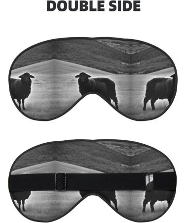 Cute Sheep Lamb Print Sleep Mask | Unisex Double-Sided Eye Mask for Sound Sleep & Skin Care - Buy Online on GoSupps.com